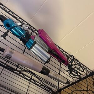 Pink and Blue Hair Styling Tools